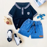 ESTISHOP X DINODAY Boys' Collared T-Shirt Set WangkiPOLO Jeans 1-9 Years