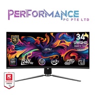MSI MPG 341CQPX QD-OLED 34" 3440 x 1440 UWQHD 240Hz 0.03ms GTG Gaming Monitor (3 YEARS WARRANTY BY C