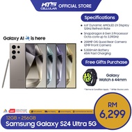[READY STOCK] Samsung Galaxy S24 Ultra 5G (12GB+256GB/512GB/1TB) Smartphone - Original 1 Year Warranty by Samsung MY