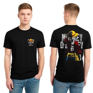 Unisex New Design ONEPICE Monkey D. Luffy Dabble Side Print T-Shirt Pure Cotton Round Neck Short Sle