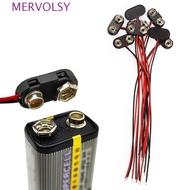 MERVOLSY 10Pcs Battery Holder Clip, Snap on Soft Hard Shell Battery Clip Connector, 9 Volt Battery B