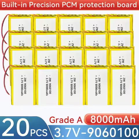 8000mAh 3.7V Polymer Lithium Ion Battery 9060100 for Power Bank DIY Replacement Compatible with Mode
