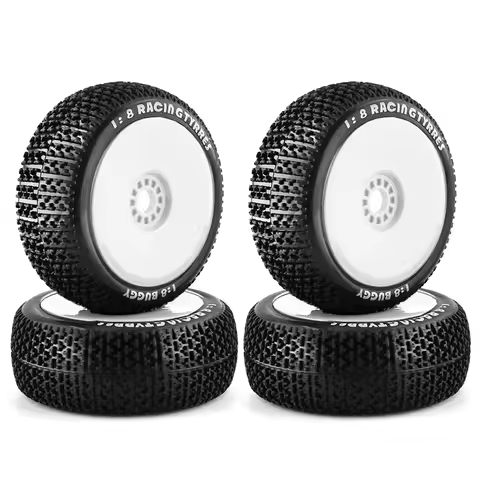 1/8 RC Off-road Tires Buggy Tyre Wheel 17mm Hex Hubs for RC Racing Car Truck Truggy Kyosho HSP HPI W