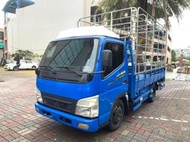 2008年 三菱堅達【3.0 藍色 四期 11呎半 長軸 一手車 附YES認證書 加裝可拆卸式鐵架 鋪花板 安卓機 護欄