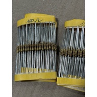 Set of 100 100ohm 1/4W resistors