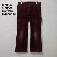CELANA JEANS CORDUROY WANITA BRANDED UNIQLO MADE IN JAPAN