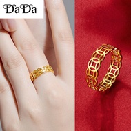 916 Real Gold Ring Ancient Copper Coins Ring Wedding Jewellery Gifts For Women Female