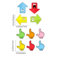 TEMU 4/6/10 ชิ้น ปากกาไวท์บอร์ดแม่เหล็ก Hoojojo - สติกเกอร์เข็มหัวลูกศรสีสันสดใสสำหรับห้องเรียน, กระ