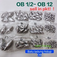 OB live ladung stone OB tin ladung stone fishing sinker running sinker fishing weight