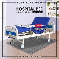 F&F : Hospital Bed 2 Function Manual (M15) + Mattress / katil hospital adjustable / katil hospital