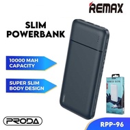 REMAX Powerbank 10000mAh Powerbank Slim Powerbank Type C Input RPP-96 Dual USB Powerbank Portable Po