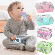 Baby Rattle & Teether Toy Set 11/7pcs for 3+ Months in Storage Box Newborn Gift