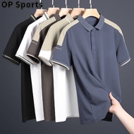 OP Sports Polo T Shirt Men Plus Size 5xl Loose Casual Short Sleeve Tops Korean Business Lapel Polo Shirt for Men