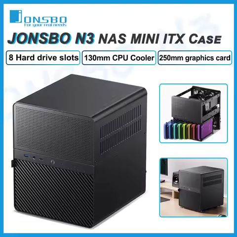 JONSBO N3 case desktop NAS aluminum 8-bay Type-C interface supports SFX small power supply ITX mothe