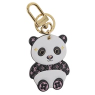 路易威登 Monogram Porte Cles LV 熊貓吊飾 黑色 M00993 LV Auth YKZ1467M