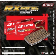 100% ORI RCB GOLD CHAIN 428H 520 RO RX ORING 132L X RING HEAVY DUTY RANTAI EMAS 520H 428 RKM RK DID