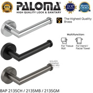 PALOMA BAP 2135CH 2135MB 2135GM Toilet Tissue Holder Bathroom Wall Mounted Brass Chrome Chrome Black
