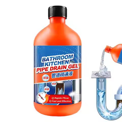 Shower Drain Clog Remover Liquid Plumber Drain Cleaner 500ml Drain Clog Dissolver Extra Strength Clo