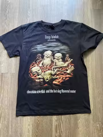 Limp Bizkit Chocolate Starfish Print Band T Shirt Rock Yeah