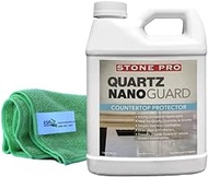 Stone Pro Quartz Nano Guard, Countertop Sealer for Granite, Quartz &amp; Quartzite, Protector Against Oil and Water Borne Stains(1 Quart / 32 oz.)