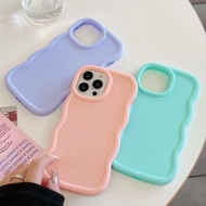 Pastel Wavy Silicone Phone Case – Soft, Shockproof, Non-Slip PK036