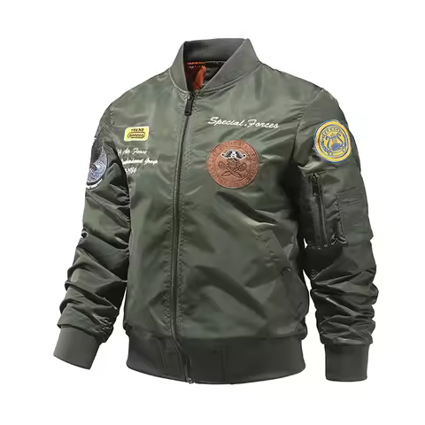 pring and Autumn US Air Force MA1 Pilot jacket Men's fashionable baseball jacket Handsome motorcycle