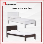 BRANDI Wooden Bed Single Bed Frame Single Bedframe Katil Single Kayu Katil Bujang Murah Katil Kayu S