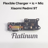 Papan Charger + ic Xiaomi Redmi 9T Ori Papan Cas Flexibel Fleksibel Conektor Konektor Cas Charger