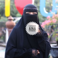 Niqab Aina Manik Latest/ Veil Bandana Chiffon silky/Niqob Temboro