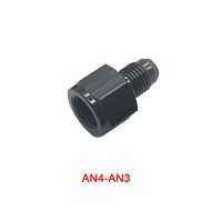 AN3 AN4 AN6 AN8 AN10 Male to Female Flare Adapter Reducer Black Aluminum Fuel Line Fitting 1/8NPT Th
