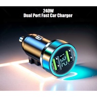Fast Car Charger , 240W Kereta Charger, Digital display super fast charge car charger 66W vehicle