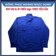 KAKI FABRIC WORK PROTECTIVE SHIRT TYPE 1 (BLUE) WORK SHIRT, WORK PROTECTIVE SHIRT