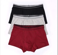 GIORDANO 佐丹奴三條裝平腳內褲 (L碼)(紅灰黑)