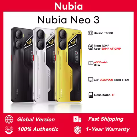 Global Version Nubia Neo 3 5G Smartphone 120Hz 6000mAh