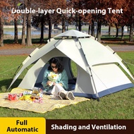 Leycus Double Layer Tent for Camping 2 Person Pop Up WaterProof Automatic Tent Family Camping Tent