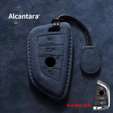 Suede car key case for BMW For 1 3 5 7 Series x1 x3 x5 x7 F20 F48 F15 F16 G20 G28 G22 G23 G30 G12 Ke