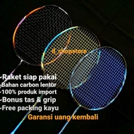 Latest Series Badminton Racket Carbon Graphite Flexible 26-28lbs Snar BG66