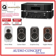 Marantz CD6007 CD Player + Pm 6007 Integrated Amplifier + Q Acoustics 3030I Bookshelf Speaker + Free