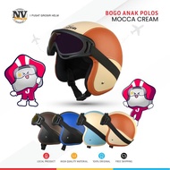 Helm Anak Pororo 2 3 4 5 6 7 Tahun Bogo Kacamata Retro Vespa Lucu Ringan Polos Motor Motorcycle