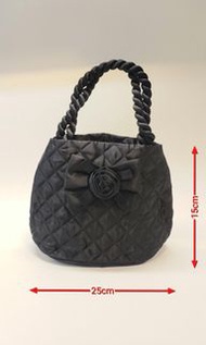 NaRaYa 黑色絹面手袋