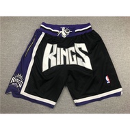 329 JUST DON Pocket Jerseys Shorts NBA MEN Basketball Jerseys KINGS jersey shorts S-XXL BLACK.