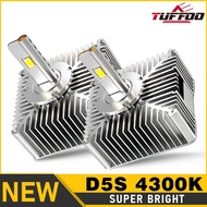 TUFFOO 2 PCS 4300K D5S Car Led Headlight Bulb Canbus Yellow Warm White