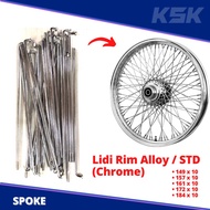 SPOKE RIM ALLOY/STD CHROME 149 157 161 172 184 LIDI RIM RANTING ALLOY RIM NEEDLE RIM EX5 DREAM LC135