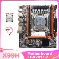 1 Set Computer Motherboard X99H Motherboard Accessories with E5 2666V3 CPU+SATA Cable Support Xeon E