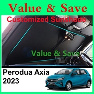 Car Front Windshield Sunshade Perodua Axia New 2023 Custom Fit Car Window Customized Front Sun Shade