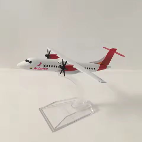 JASON TUTU Plane Model Airplane Model 16cm Columbia Airlines Avianca ATR-600 Aircraft Model Diecast 
