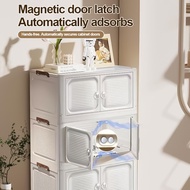 Magnetic Closure Clear Plastic Wardrobe Storage Chest Clothes Drawer Organizer Cabinet Transparent F