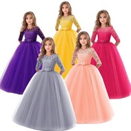 Baju Dress Kanak-kanak Perempuan Lace Dress-birthday party wedding flower girl dress