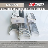 KING Bearing NISSAN 2.5L RB25DE RB25DET DOHC 24V for Skyline GTT GTS R32 R33 R34 Stagea WNC34  Laure