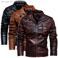 【jacket】 🌈chilala🌈 leather jacketlelaki baru jaket kulit mantel fesyen berkualiti tinggi gaya motosikal lelaki lelaki jaket kasual perniagaan untuk lelaki mantel hangat hitam